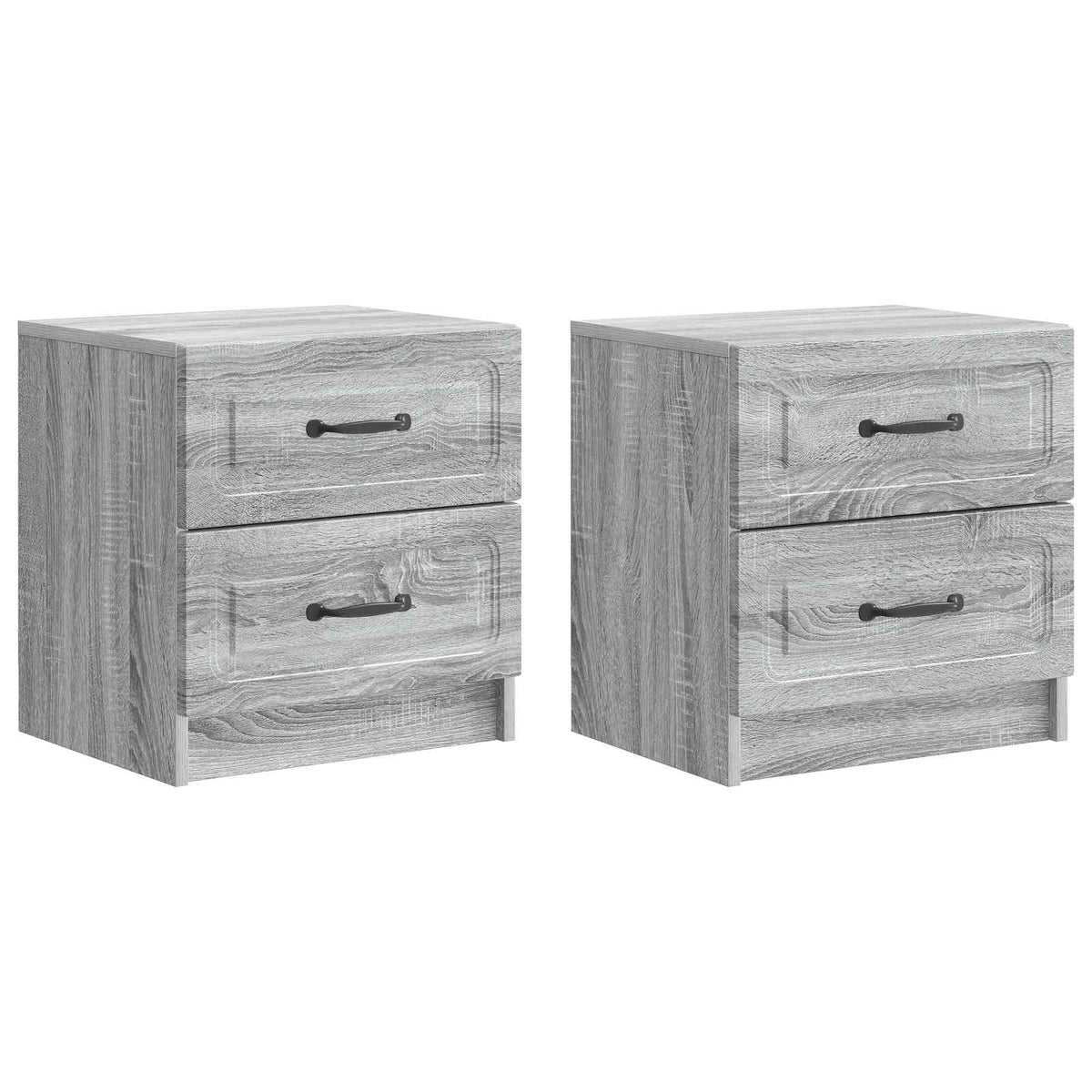 vidaXL Bedside Cabinet 2 pcs Grey Sonoma 43 x 34.5 x 44.5 cm 2
