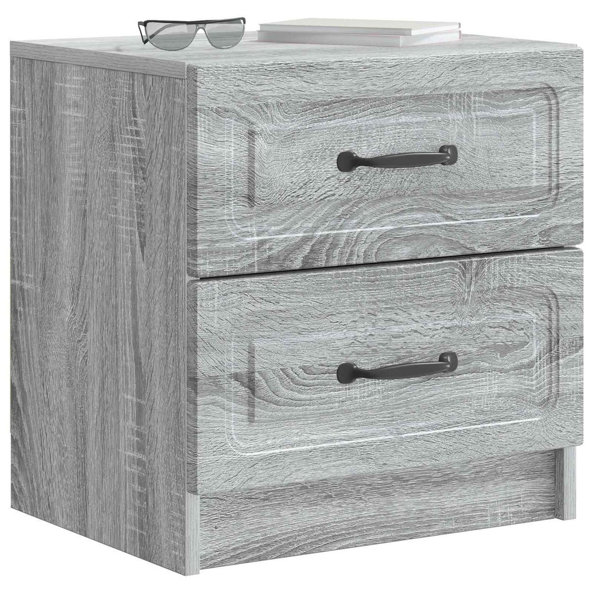 vidaXL Bedside Cabinet 2 pcs Grey Sonoma 43 x 34.5 x 44.5 cm 3