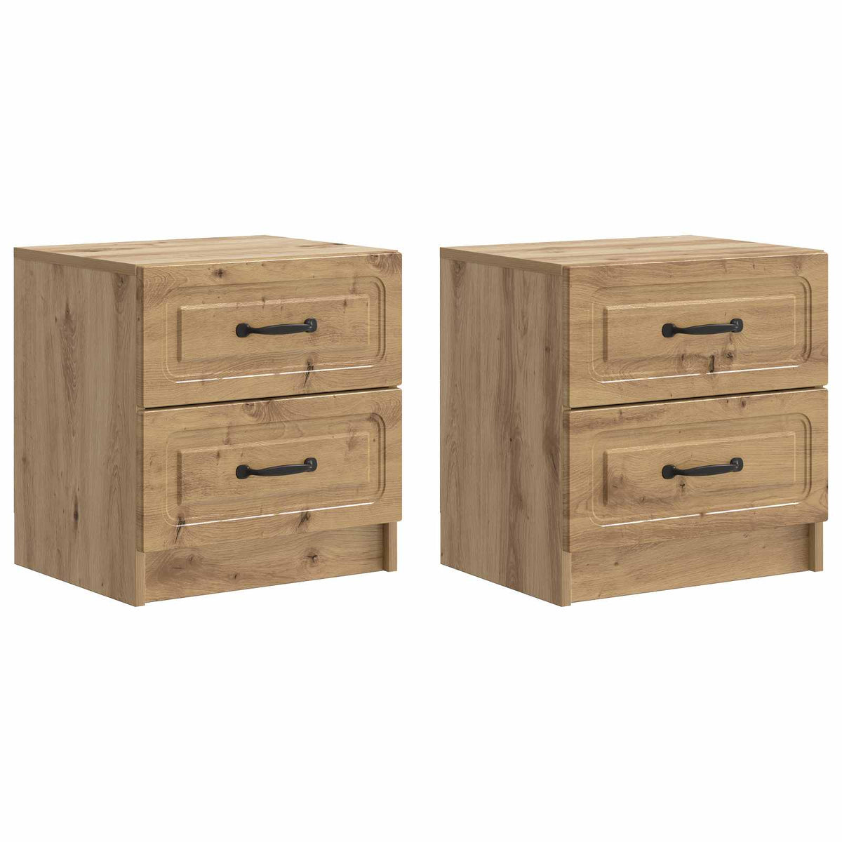 vidaXL Bedside Cabinet 2 pcs Artisan Oak 43 x 34.5 x 44.5 cm 2