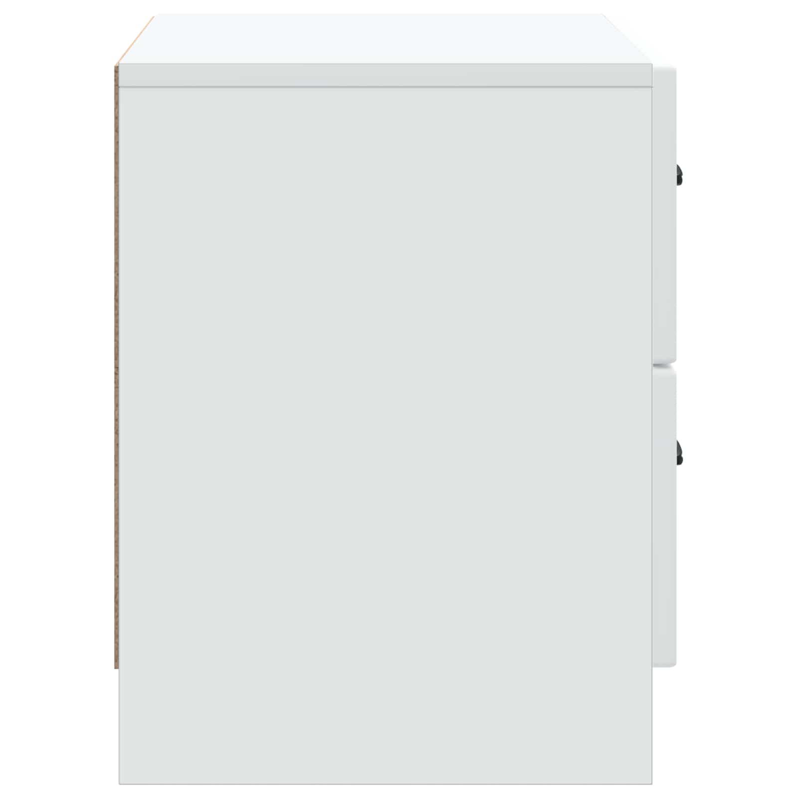 vidaXL Bedside Cabinet White 62 x 34.5 x 44.5 cm Engineered Wood 6