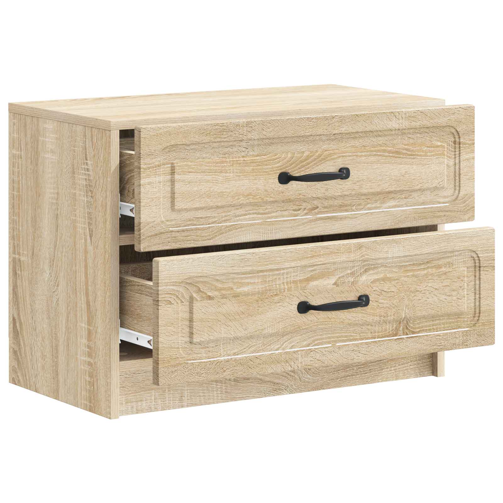 vidaXL Bedside Cabinet Sonoma Oak 62 x 34.5 x 44.5 cm Engineered Wood 4