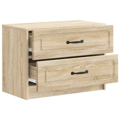 vidaXL Bedside Cabinet Sonoma Oak 62 x 34.5 x 44.5 cm Engineered Wood 4