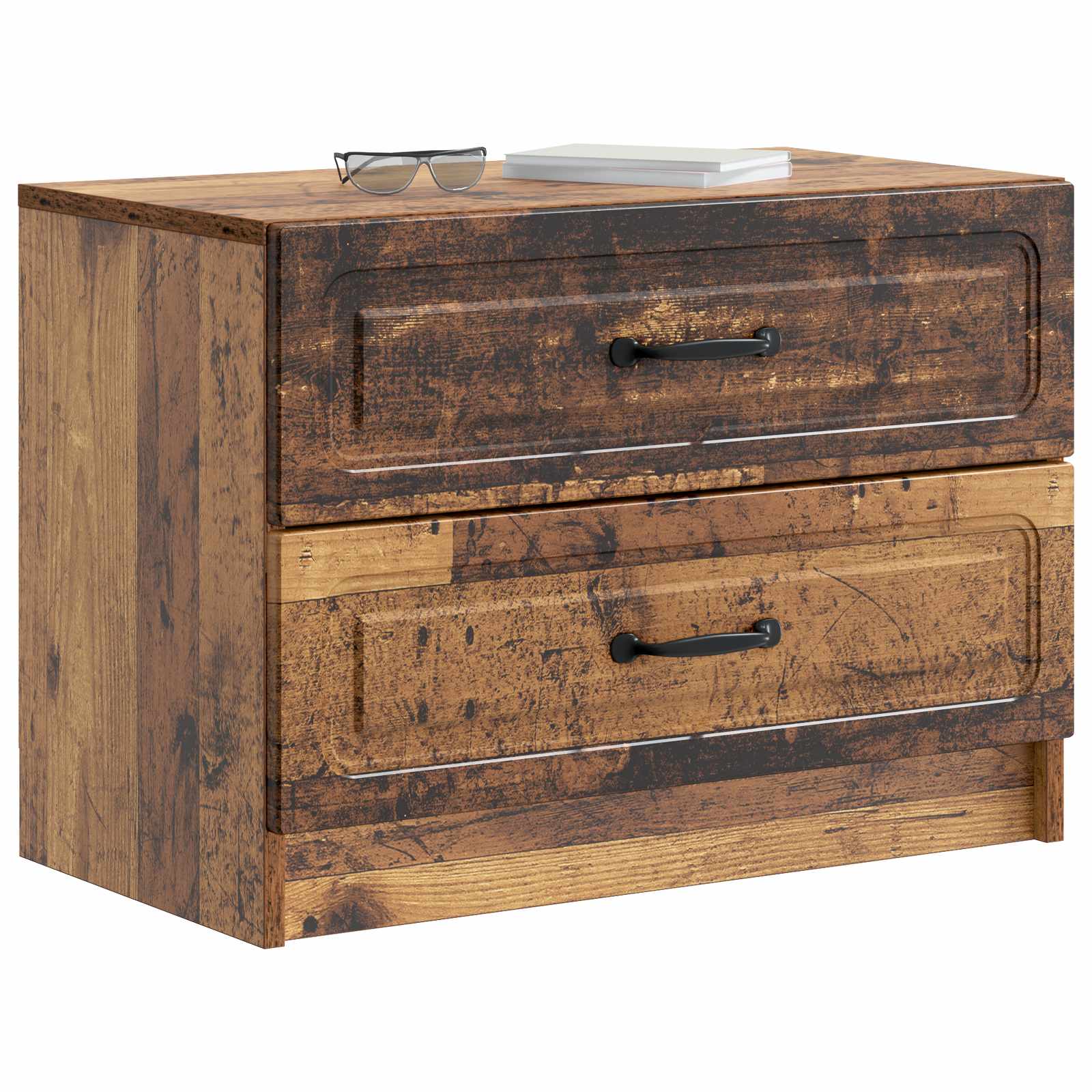vidaXL Bedside Cabinet Old Wood 62 x 34.5 x 44.5 cm Engineered Wood 3