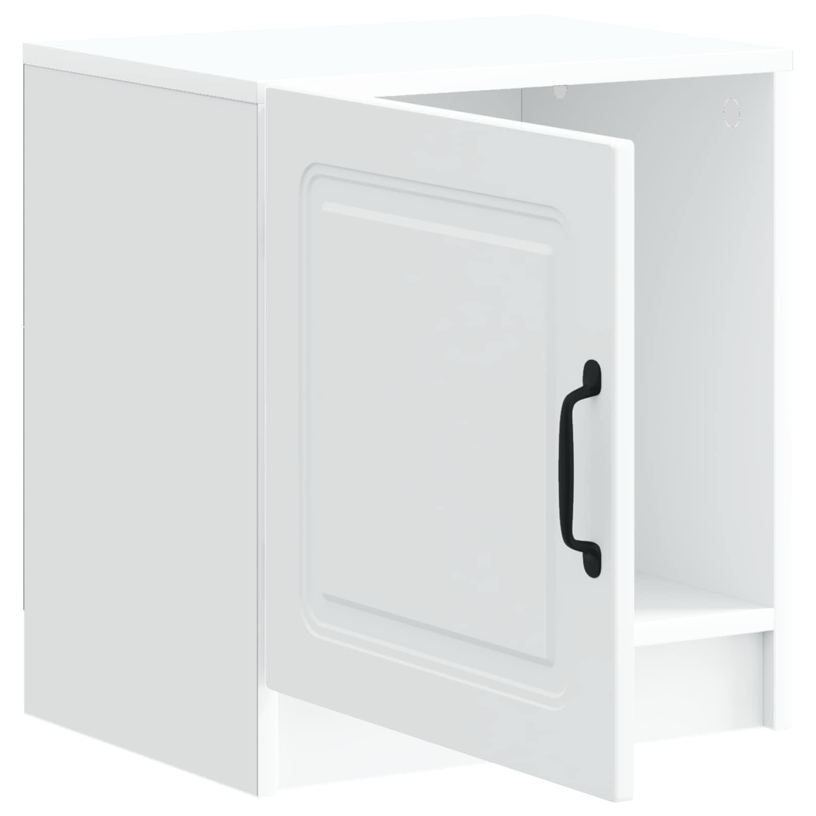vidaXL Bedside Cabinet White 43 x 34.5 x 47 cm Engineered Wood 4