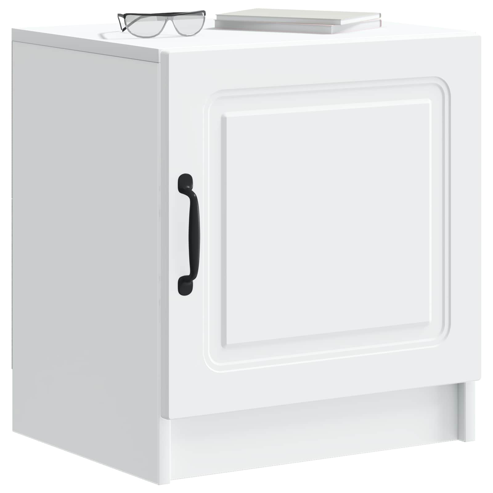 vidaXL Bedside Cabinet White 43 x 34.5 x 47 cm Engineered Wood 3