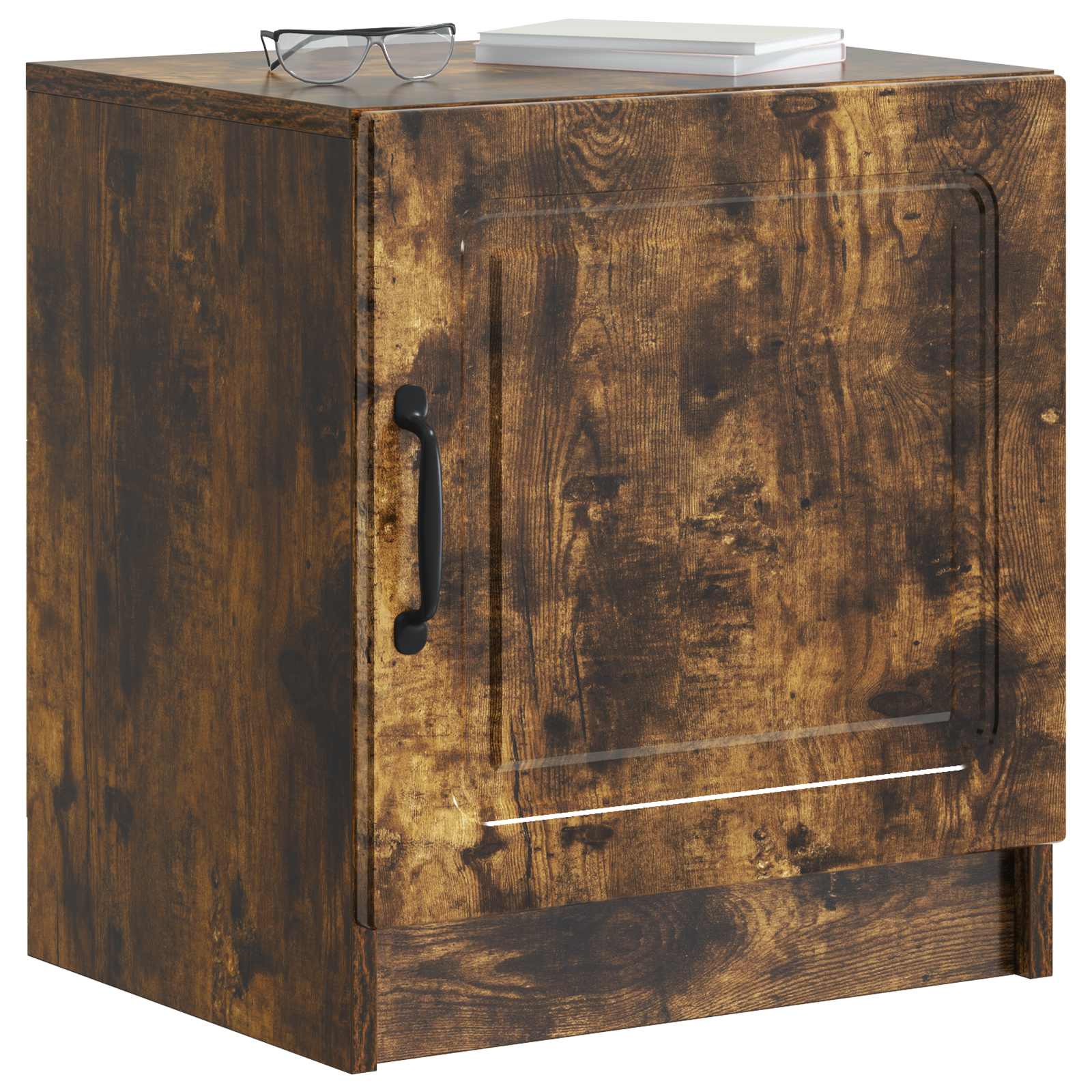 vidaXL Bedside Cabinet Smoked Oak 43 x 34.5 x 47 cm Engineered Wood 3