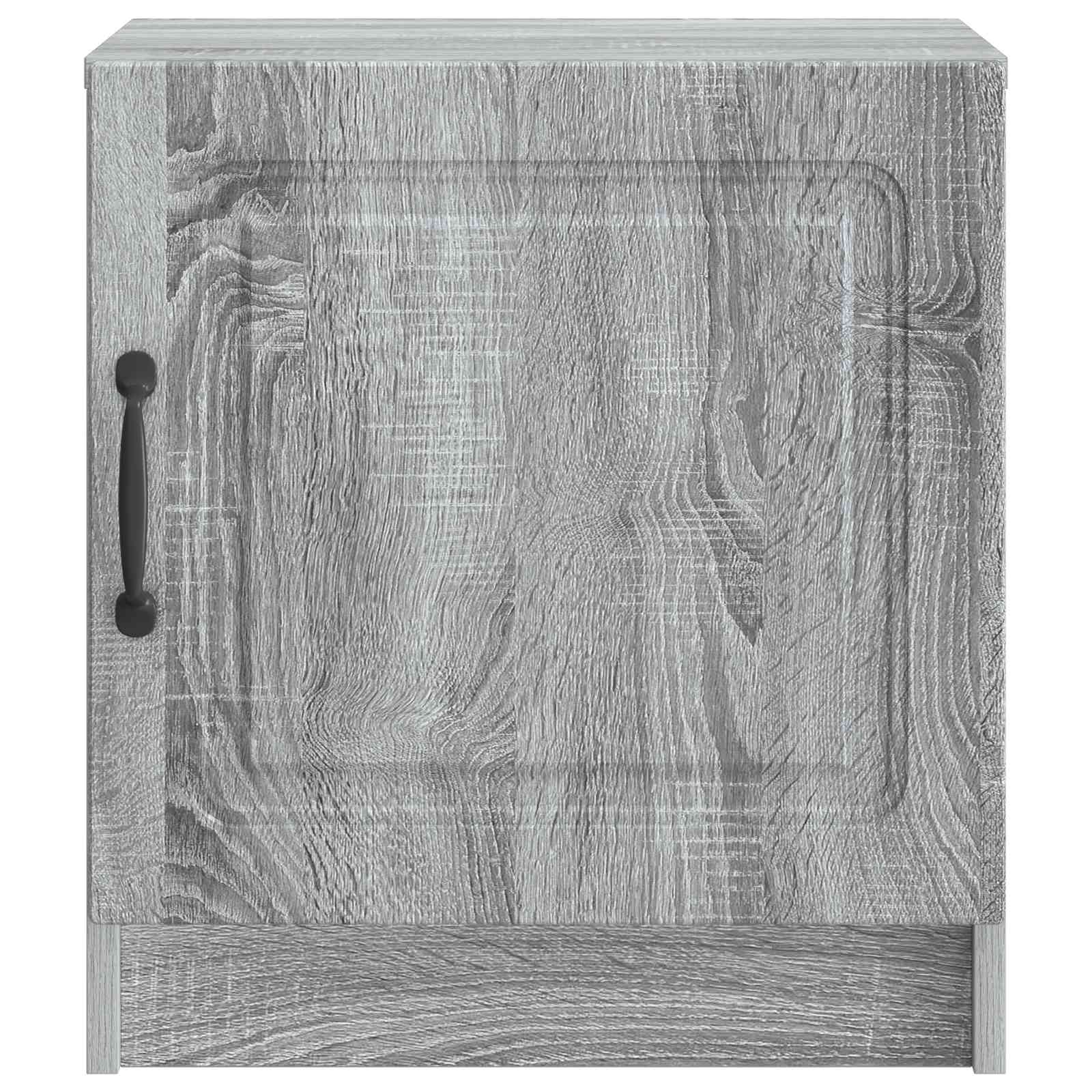 vidaXL Bedside Cabinet Grey Sonoma 43 x 34.5 x 47 cm Engineered Wood 5