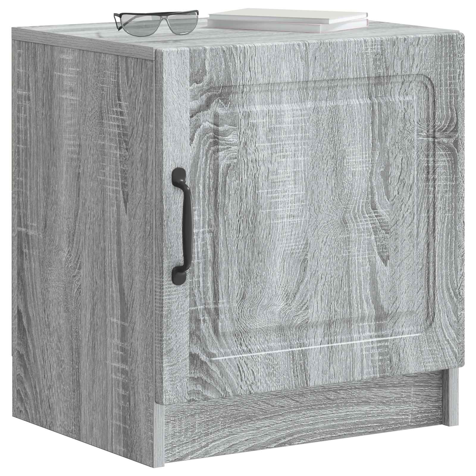 vidaXL Bedside Cabinet Grey Sonoma 43 x 34.5 x 47 cm Engineered Wood 3