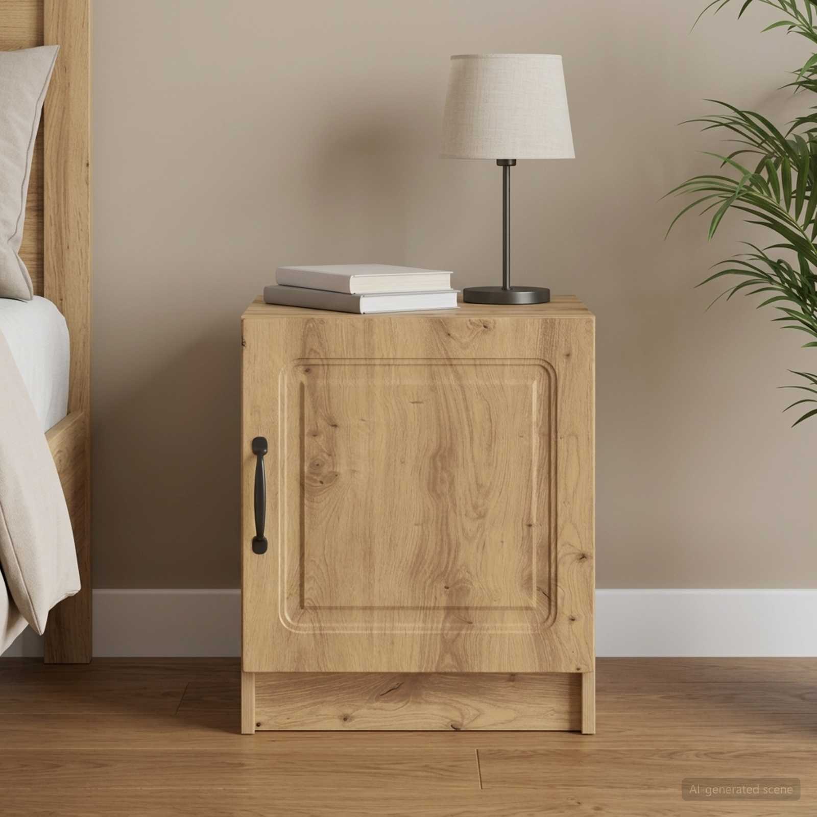 vidaXL Bedside Cabinet Artisan Oak 43 x 34.5 x 47 cm Engineered Wood 1