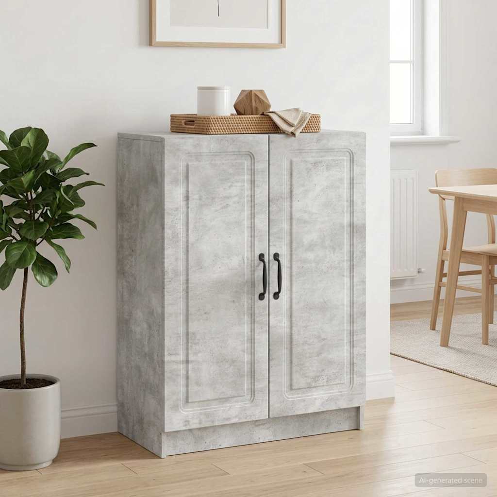 Sideboard 66 x 34.5 x 87 cm Engineered Wood Concrete grey