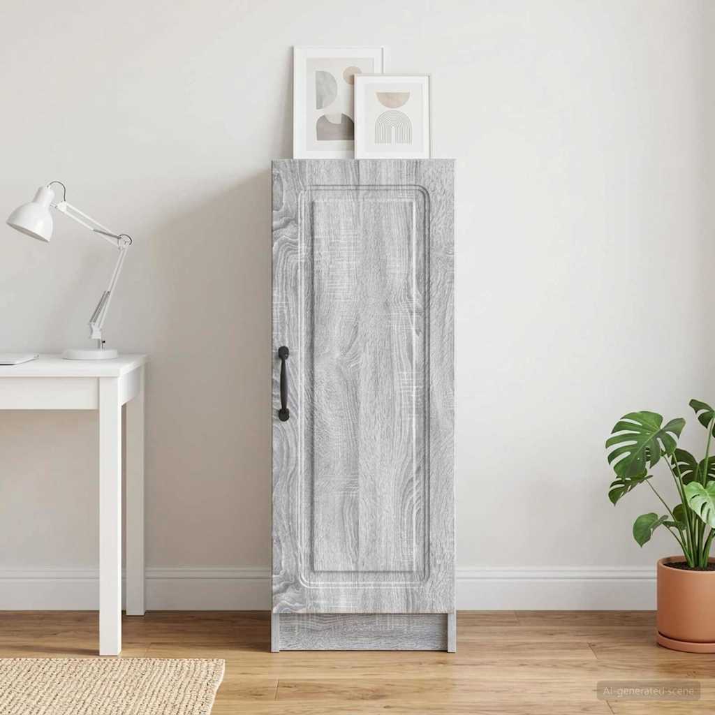 vidaXL Sideboard Grey Sonoma 33 x 34.5 x 87 cm Engineered Wood 4