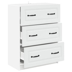 vidaXL Drawer Cabinet White 66 x 34.5 x 87 cm Engineered Wood 5