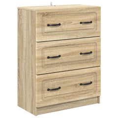 vidaXL Drawer Cabinet Sonoma Oak 66 x 34.5 x 87 cm Engineered Wood 2