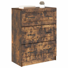 vidaXL Drawer Cabinet Smoked Oak 66 x 34.5 x 87 cm Engineered Wood 3