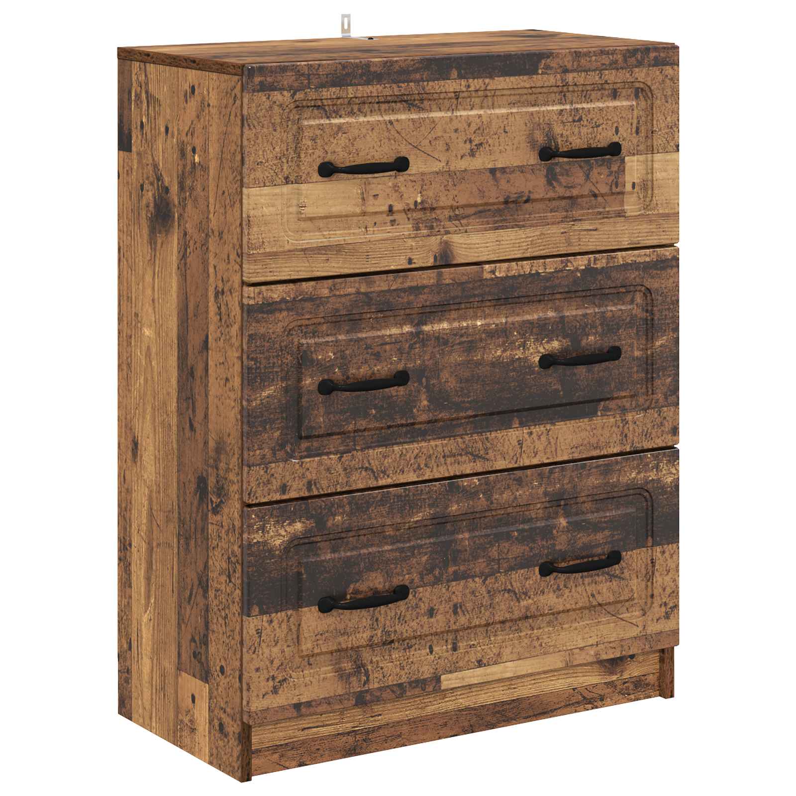 vidaXL Drawer Cabinet Old Wood 66 x 34.5 x 87 cm Engineered Wood 2