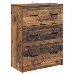 vidaXL Drawer Cabinet Old Wood 66 x 34.5 x 87 cm Engineered Wood 2