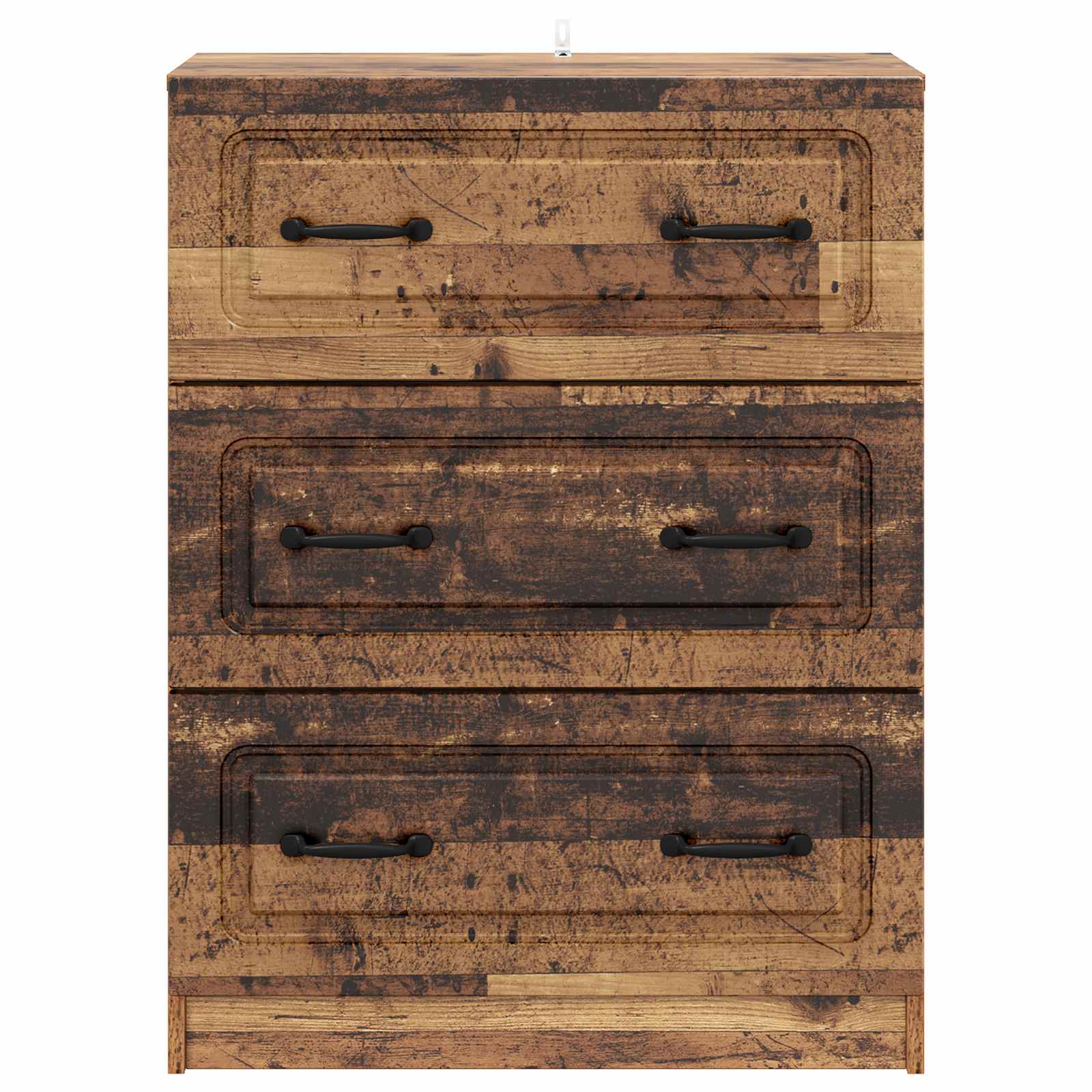 vidaXL Drawer Cabinet Old Wood 66 x 34.5 x 87 cm Engineered Wood 6
