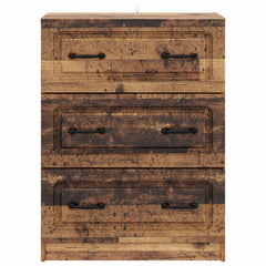 vidaXL Drawer Cabinet Old Wood 66 x 34.5 x 87 cm Engineered Wood 6