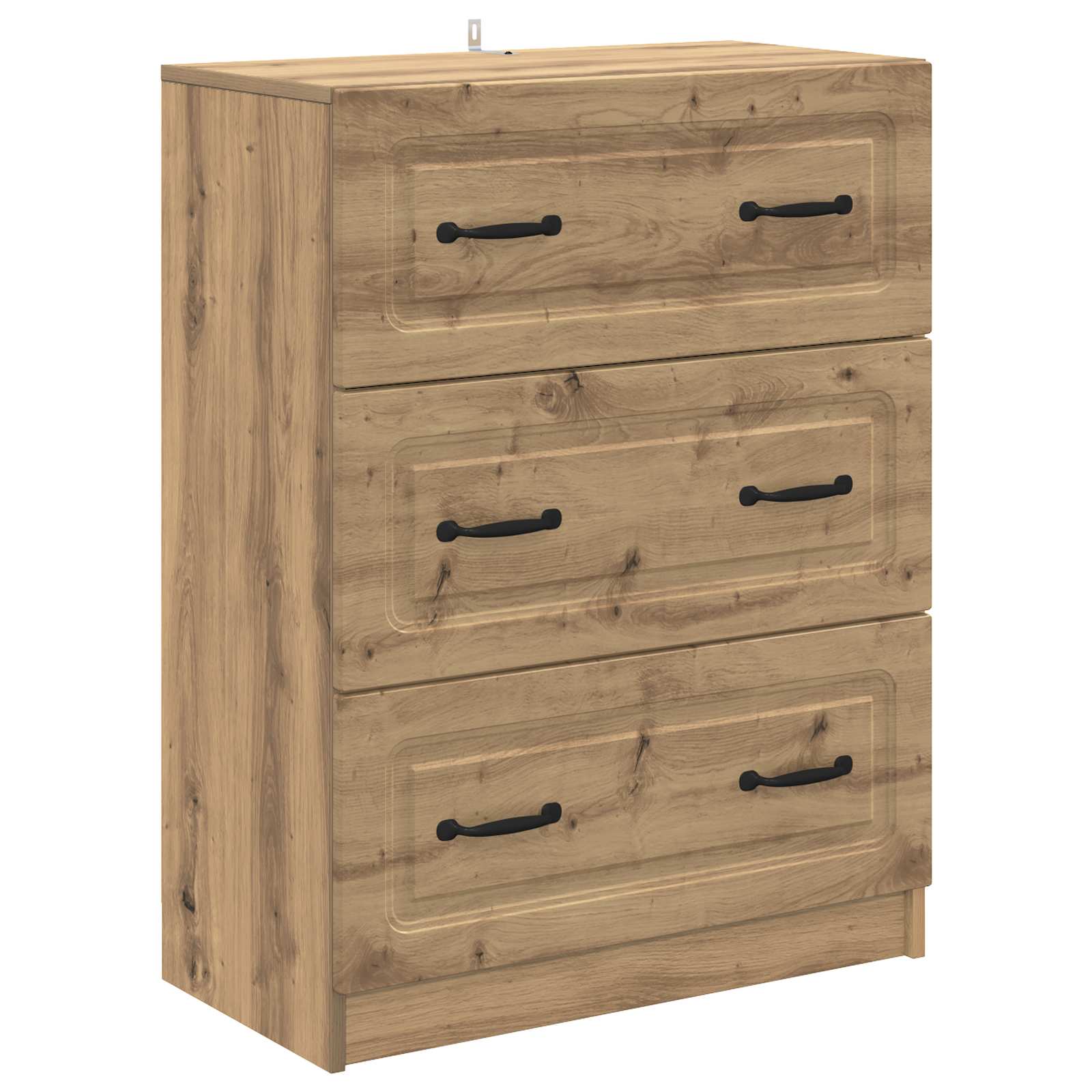 vidaXL Drawer Cabinet 66 x 34.5 x 87 cm Engineered Wood Artisan Oak 2