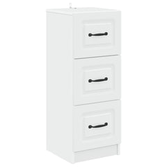 vidaXL Drawer Cabinet White 33 x 34.5 x 87 cm Engineered Wood 2