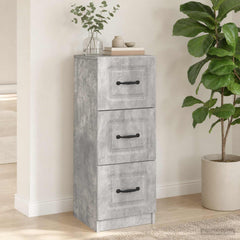 vidaXL Drawer Cabinet Concrete Grey 33 x 34.5 x 87 cm Engineered Wood 4
