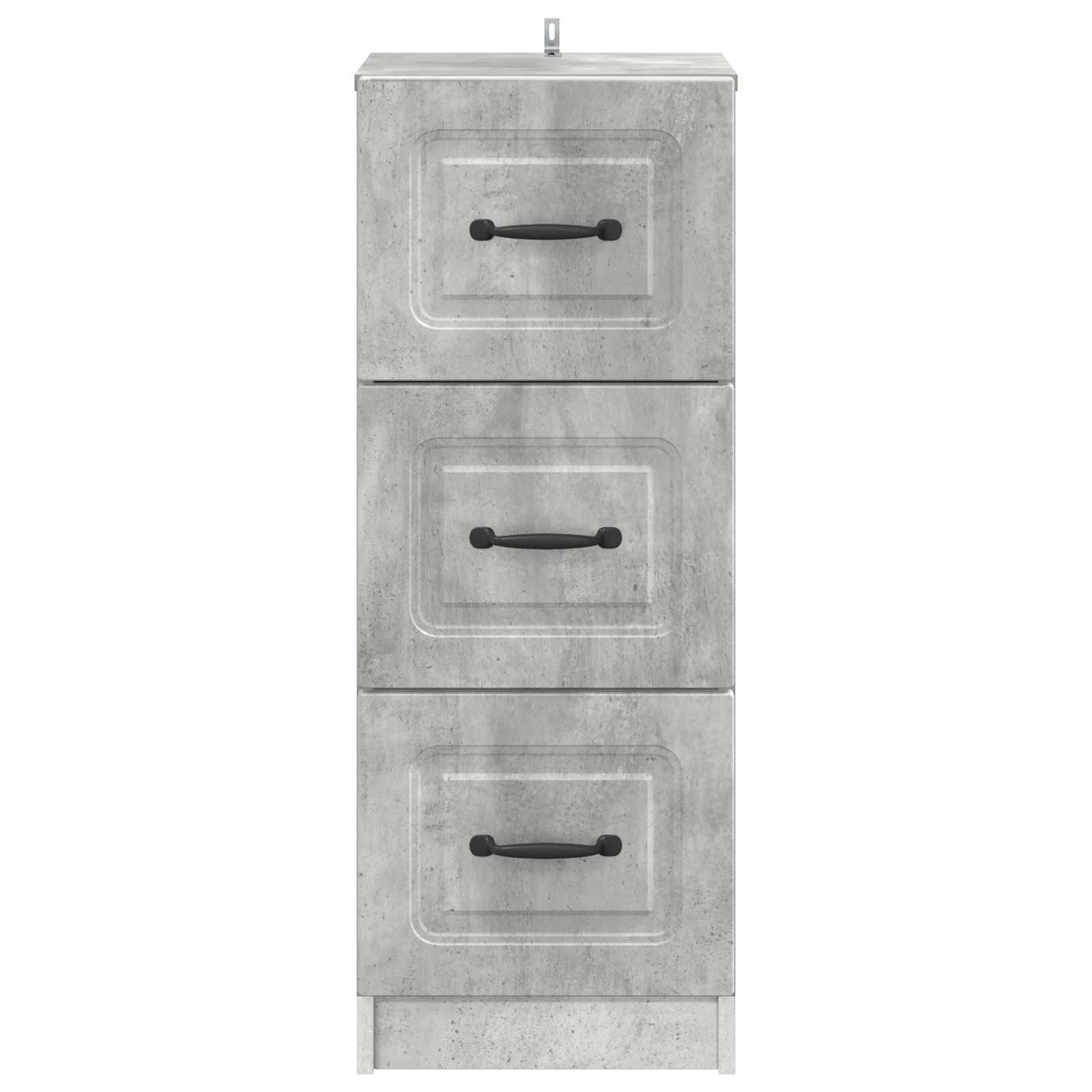 vidaXL Drawer Cabinet Concrete Grey 33 x 34.5 x 87 cm Engineered Wood 6