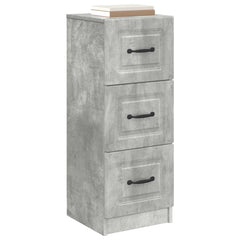 vidaXL Drawer Cabinet Concrete Grey 33 x 34.5 x 87 cm Engineered Wood 3