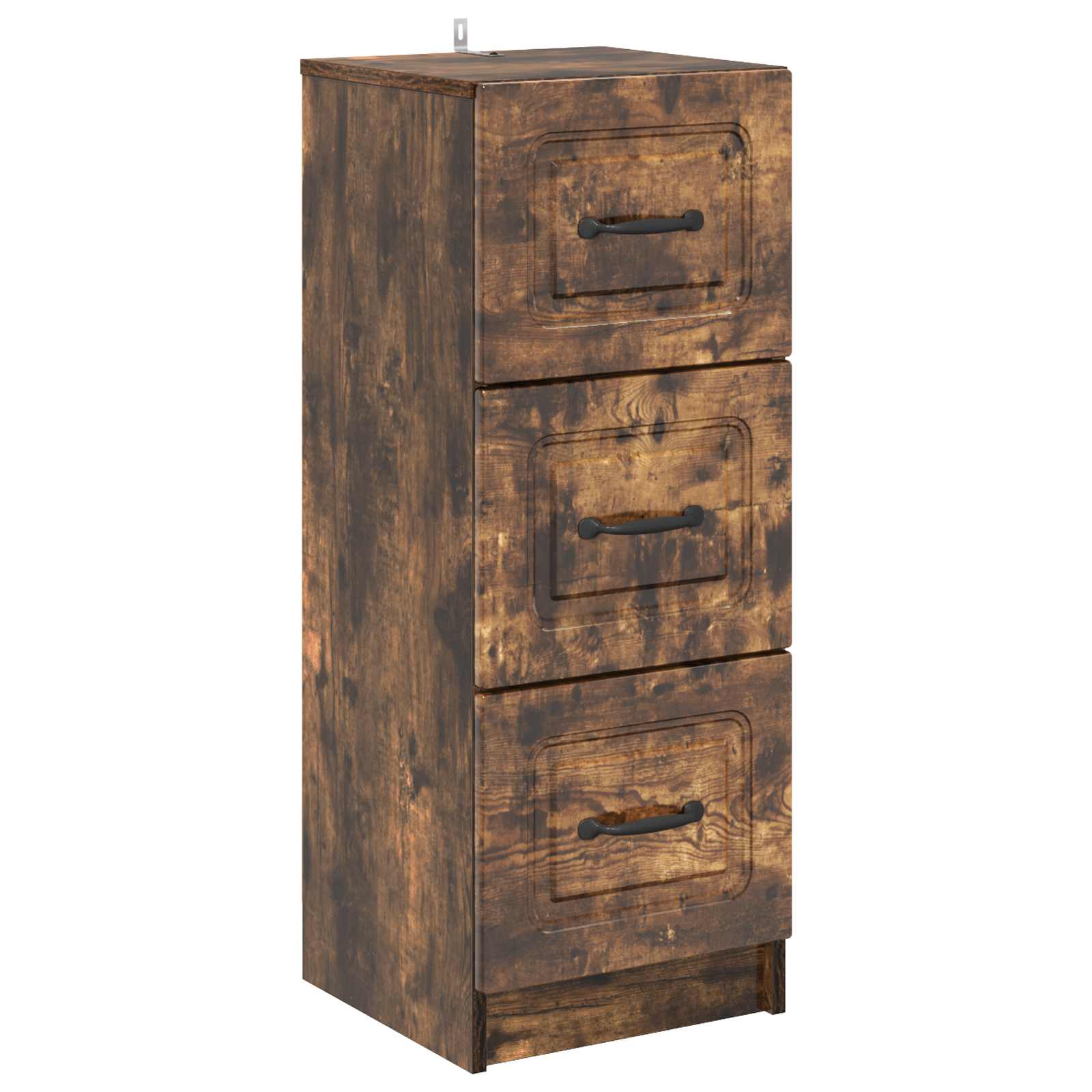 vidaXL Drawer Cabinet Smoked Oak 33 x 34.5 x 87 cm Engineered Wood 2