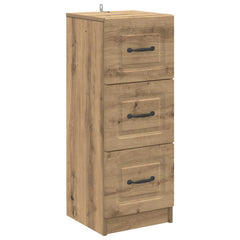 vidaXL Drawer Cabinet 33 x 34.5 x 87 cm Engineered Wood Artisan Oak 2