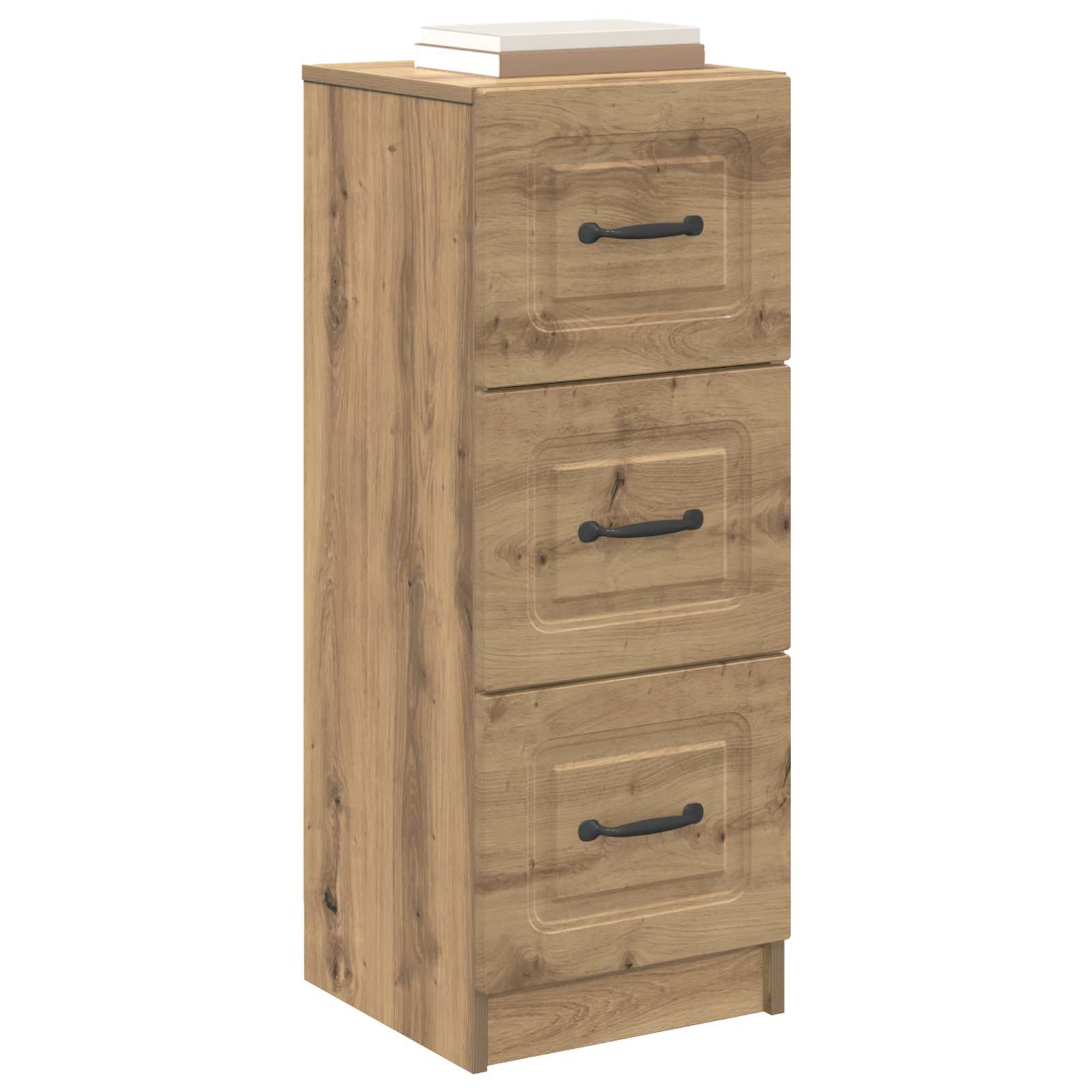 vidaXL Drawer Cabinet 33 x 34.5 x 87 cm Engineered Wood Artisan Oak 3