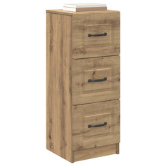 vidaXL Drawer Cabinet 33 x 34.5 x 87 cm Engineered Wood Artisan Oak 3