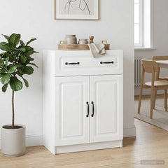 Sideboard 66 x 34.5 x 87 cm Engineered Wood White