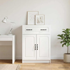 Sideboard 66 x 34.5 x 87 cm Engineered Wood White
