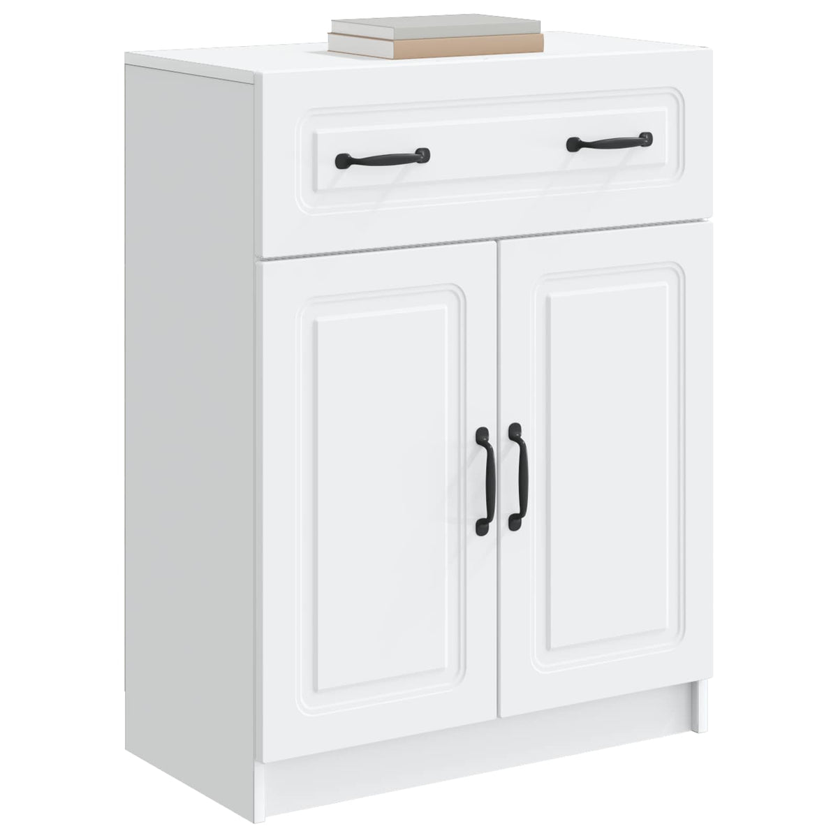 Sideboard 66 x 34.5 x 87 cm Engineered Wood White