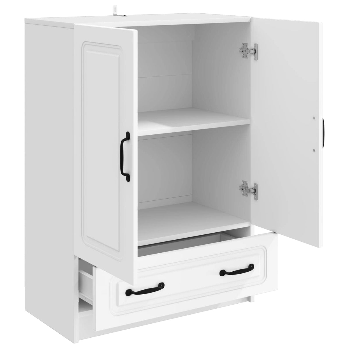 Sideboard 66 x 34.5 x 92 cm Engineered Wood White