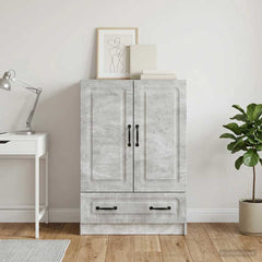 Sideboard 66 x 34.5 x 92 cm Engineered Wood Concrete grey