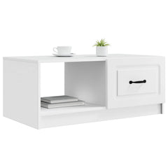 vidaXL Coffee Table White 90 x 50 x 37 cm Engineered Wood 3