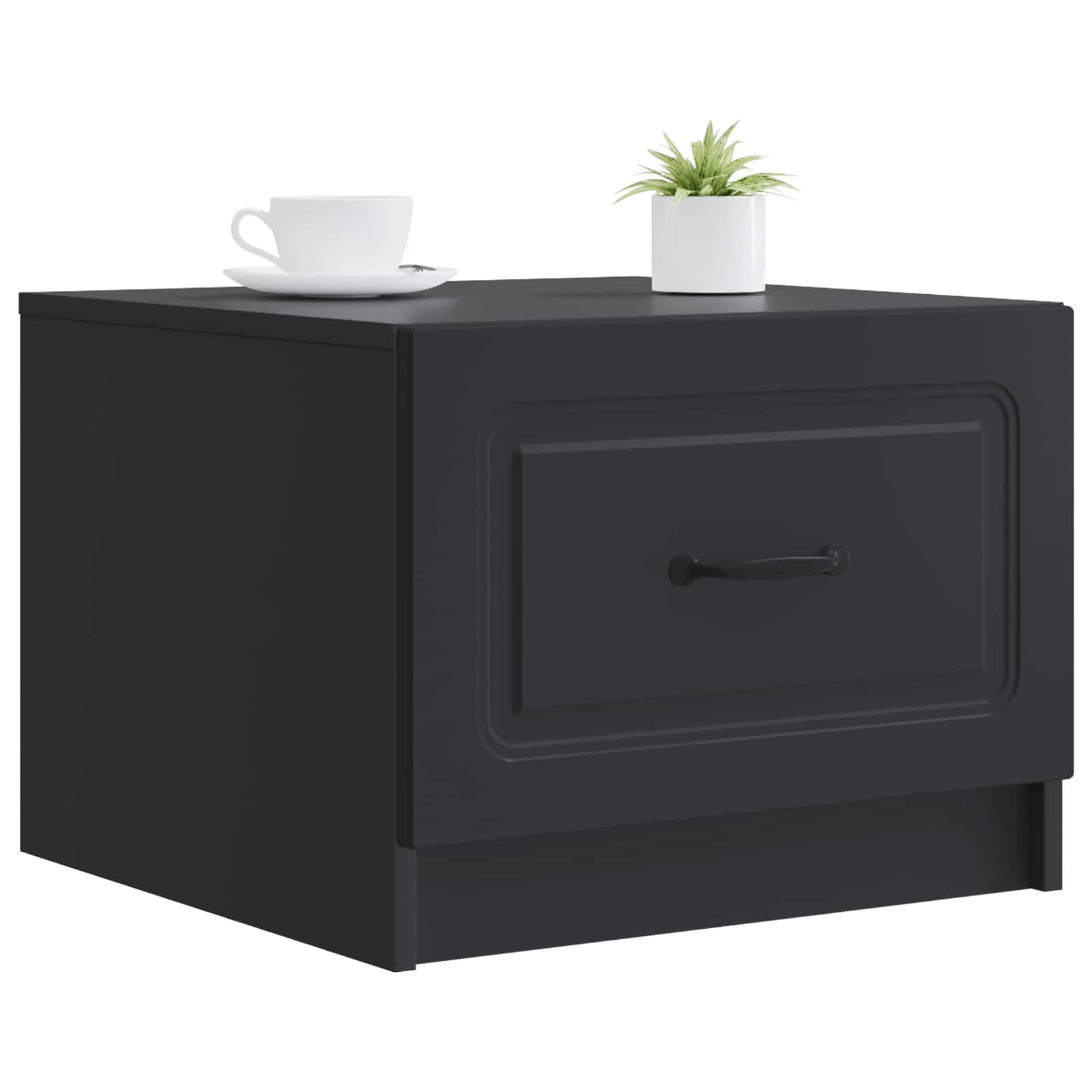 vidaXL Coffee Table Black 49 x 50 x 37 cm Engineered Wood 3