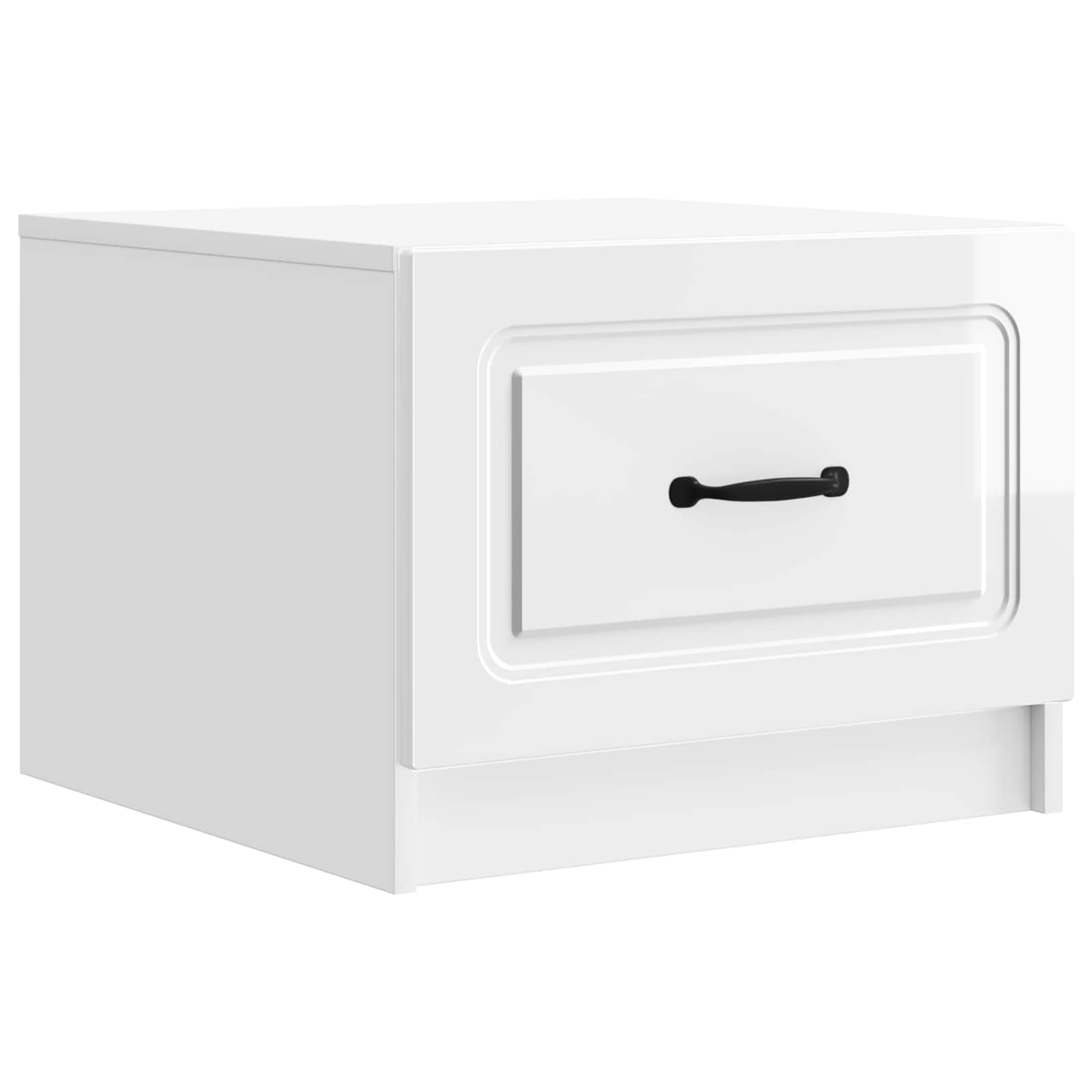 vidaXL Coffee Table High Gloss White 49 x 50 x 37 cm Engineered Wood 2
