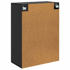 vidaXL Wall-Mounted Cabinet Black 66 x 34.5 x 90 cm Engineered Wood 6