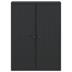 vidaXL Wall-Mounted Cabinet Black 66 x 34.5 x 90 cm Engineered Wood 4