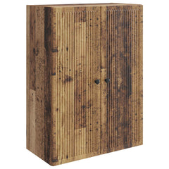 vidaXL Wall-Mounted Cabinet Old Wood 66 x 34.5 x 90 cm Engineered Wood 2