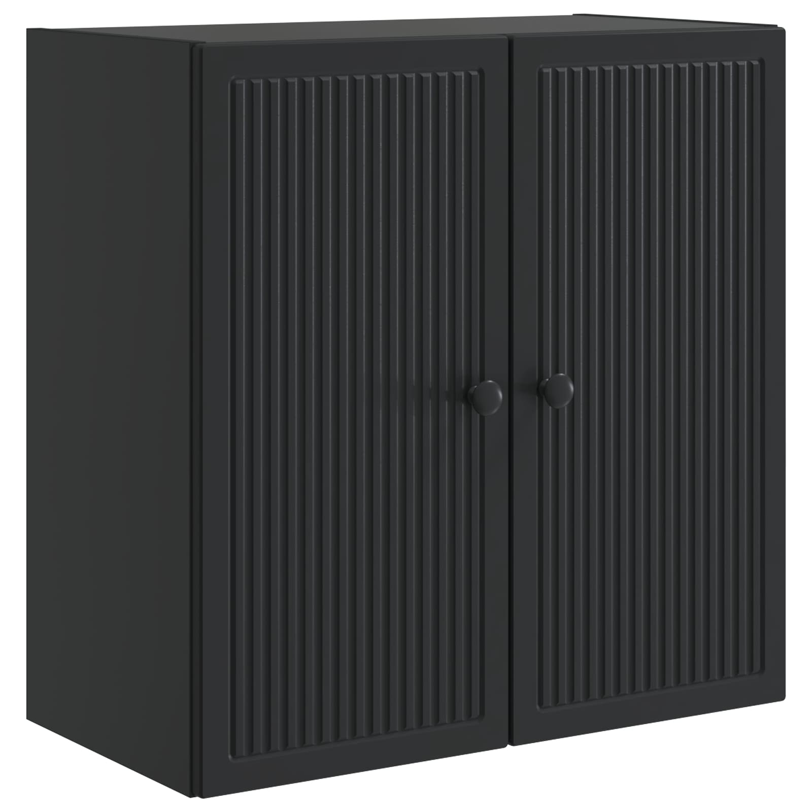 vidaXL Wall-Mounted Cabinet Black 59 x 31 x 60 cm Engineered Wood 2