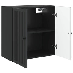 vidaXL Wall-Mounted Cabinet Black 59 x 31 x 60 cm Engineered Wood 3
