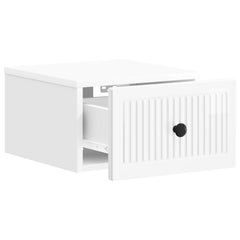 vidaXL Wall-Mounted Bedside Cabinet High Gloss White 33 x 34.5 x 20 cm 4