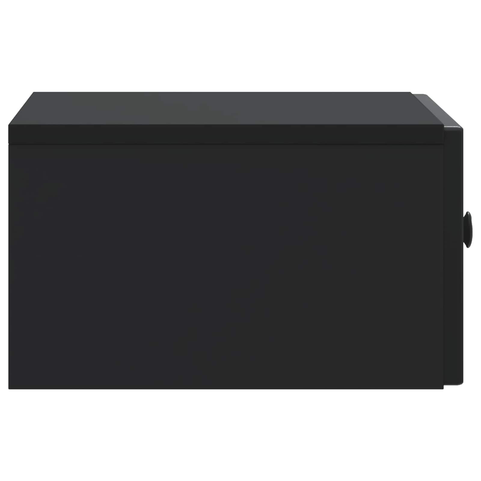 vidaXL Bedside Cabinet Black 49 x 34.5 x 20 cm Engineered Wood 6