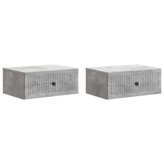 vidaXL Bedside Cabinet 2 pcs Concrete Grey 49 x 34.5 x 20 cm 2