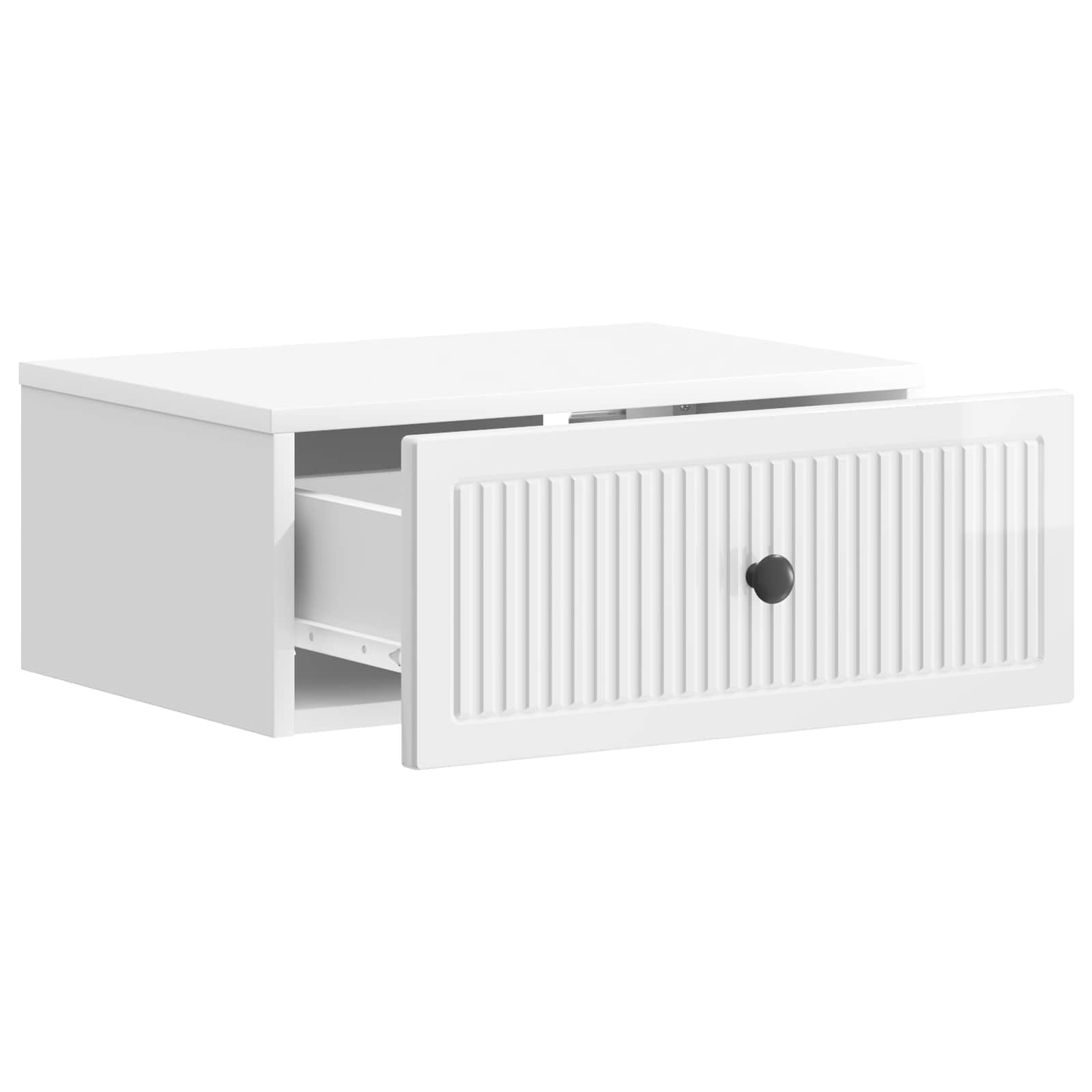 vidaXL Bedside Cabinet High Gloss White 49 x 34.5 x 20 cm 4