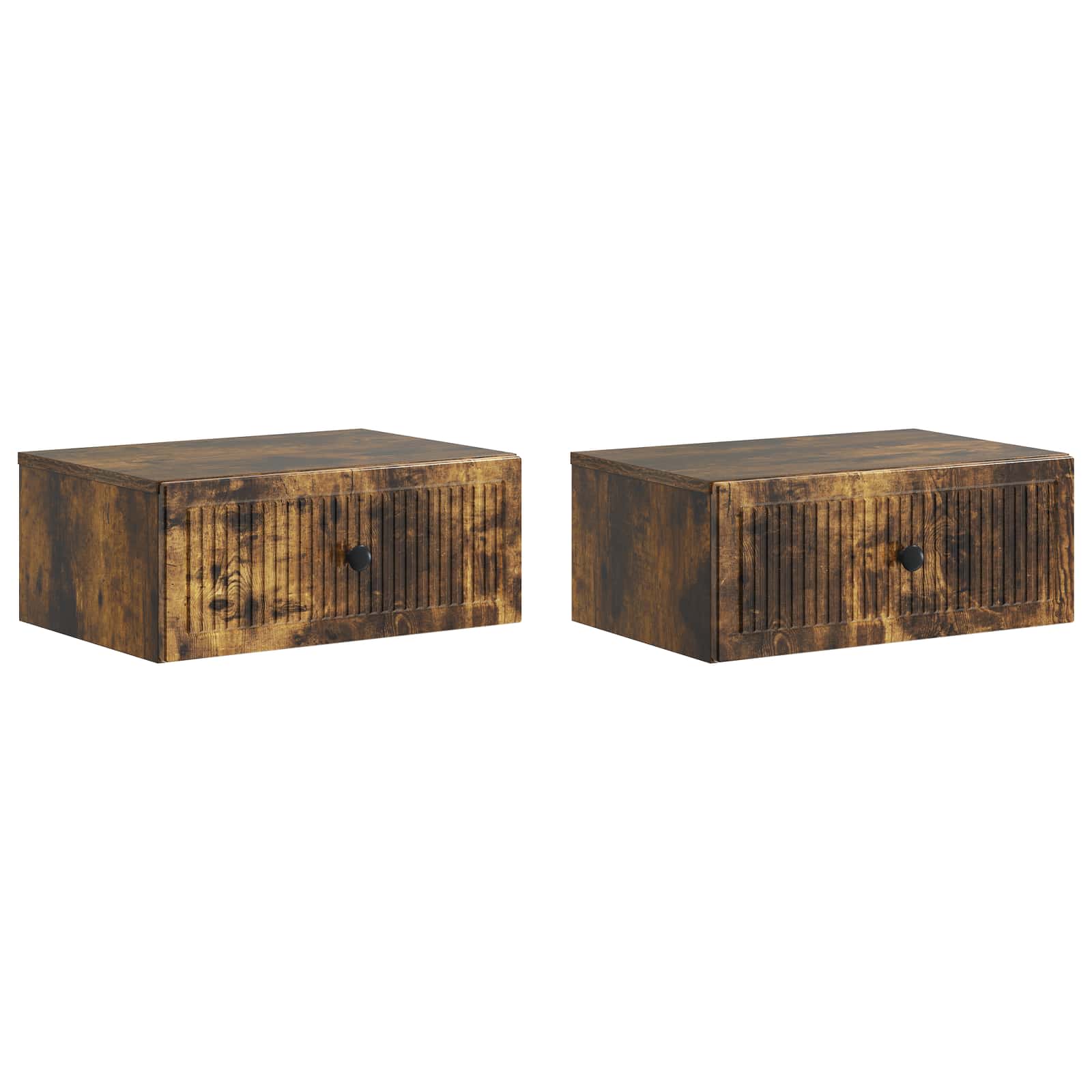 vidaXL Bedside Cabinet 2 pcs Smoked Oak 49 x 34.5 x 20 cm 2