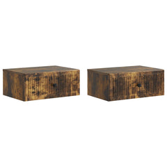 vidaXL Bedside Cabinet 2 pcs Smoked Oak 49 x 34.5 x 20 cm 2
